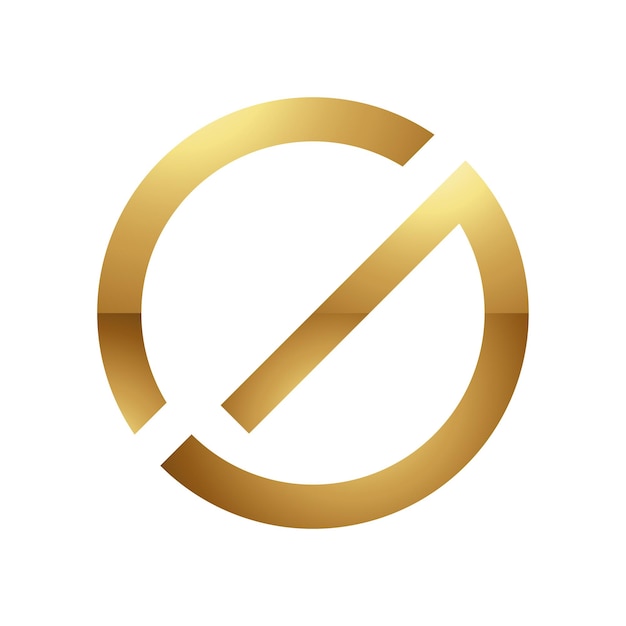 Golden Letter G Symbol on a White Background Icon 9