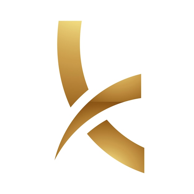 Vector golden letter k symbol on a white background icon 9