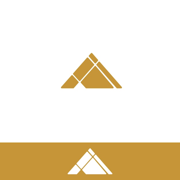 Golden letter a logo