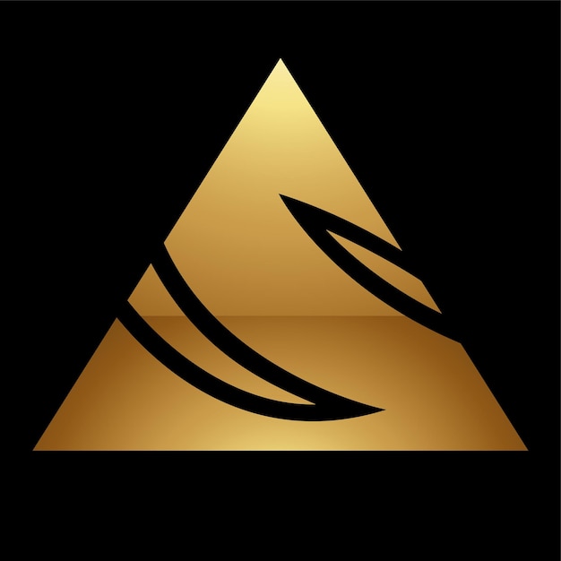 Символ золотой буквы S на черном фоне иконы 2