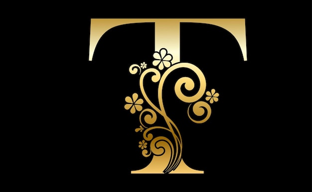 Golden Letter T