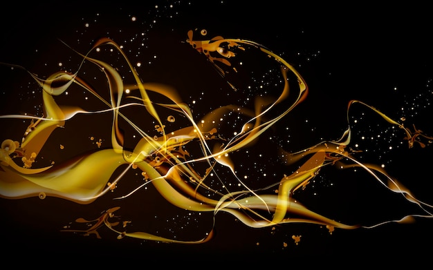 Vector golden light abstract background