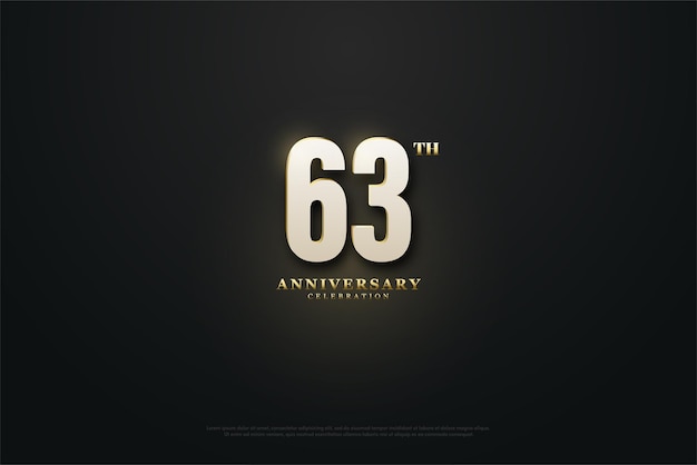 Golden light effect for 63rd anniversary concept.