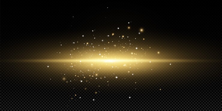 Vector golden light effect. abstract laser beams of light.