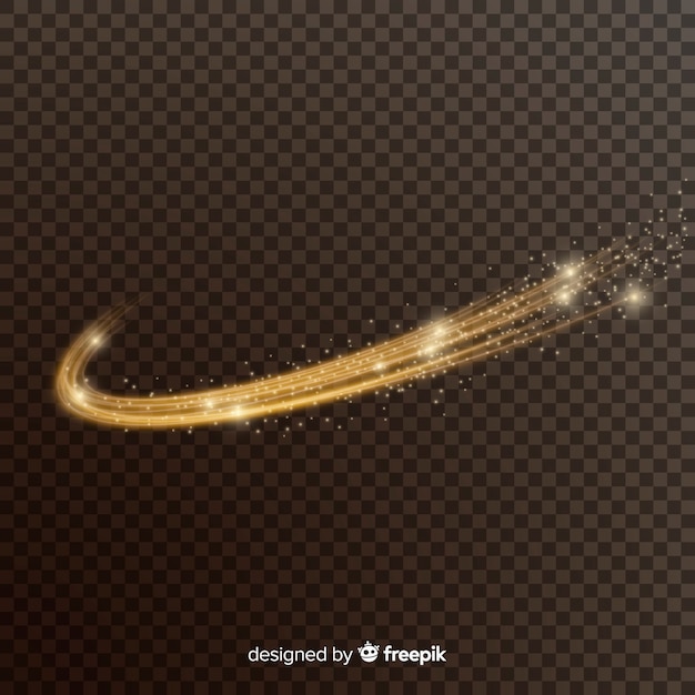 Vector golden light whirl effect