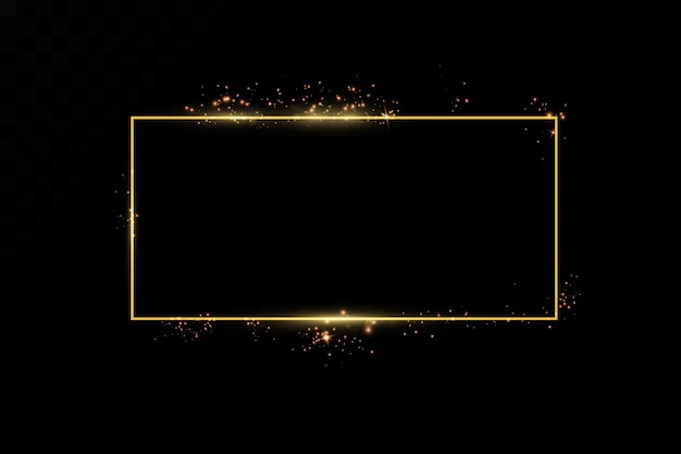 Vector golden lights background frame