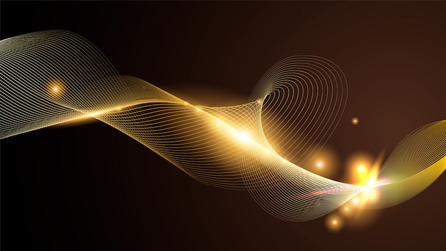 Golden line abstract background    