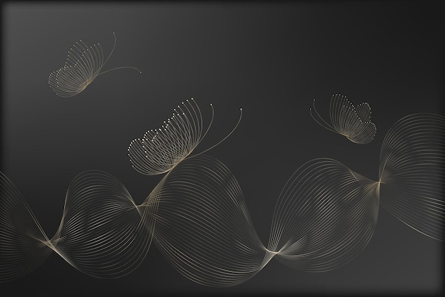 Golden lines and butterfly lines in vector