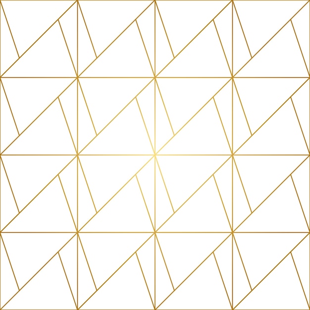 Vector golden lines geometric seamless pattern