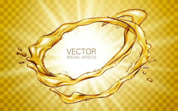 Vector golden liquid special effect