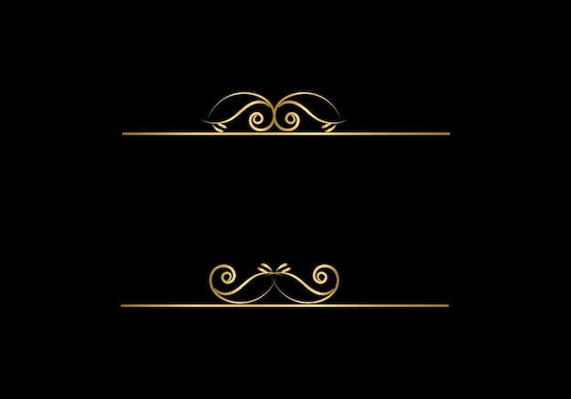 Golden Logo Vector illustration on black background