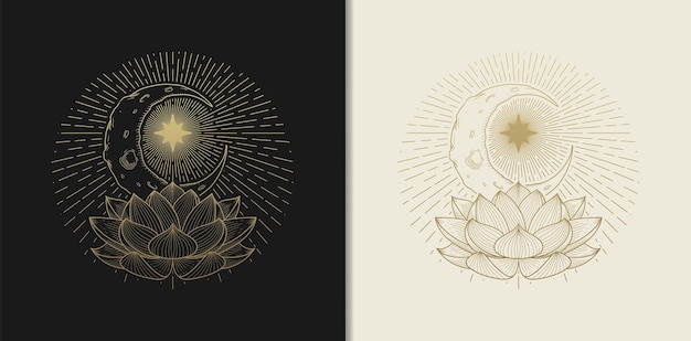 Golden lotus blossom a celestial symphony