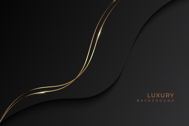 golden luxury abstract black background