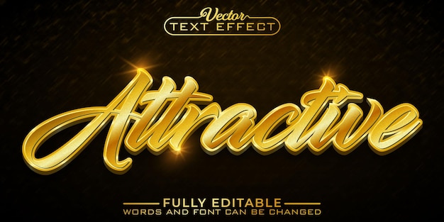 Golden luxury attractive editable text effect template