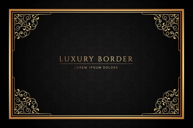 Vector golden luxury border design
