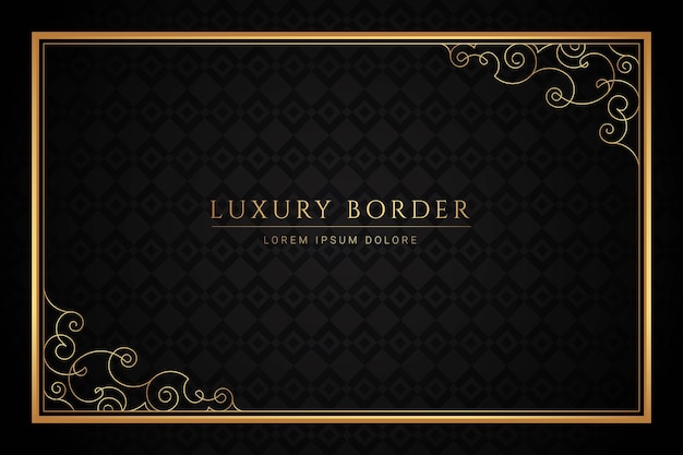 Vector golden luxury border design