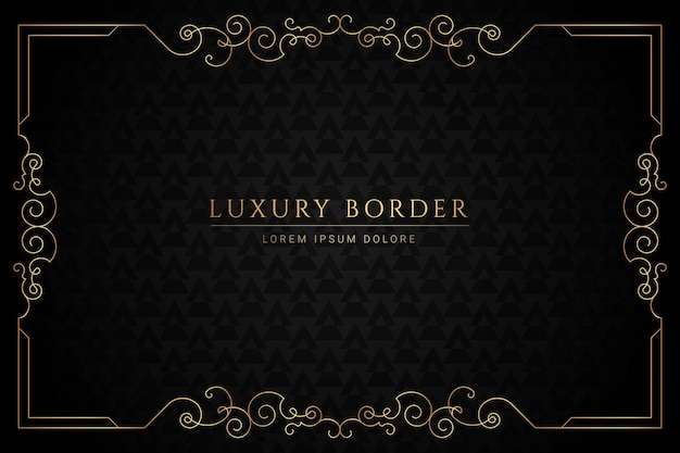 Vector golden luxury border design