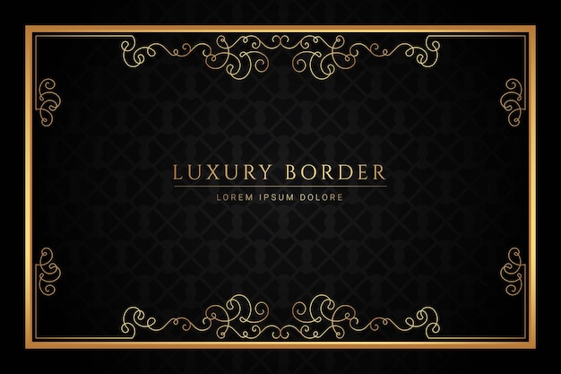 Vector golden luxury border design