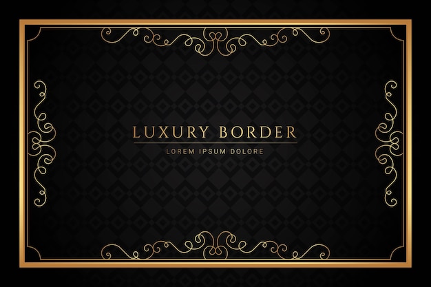 Vector golden luxury border design