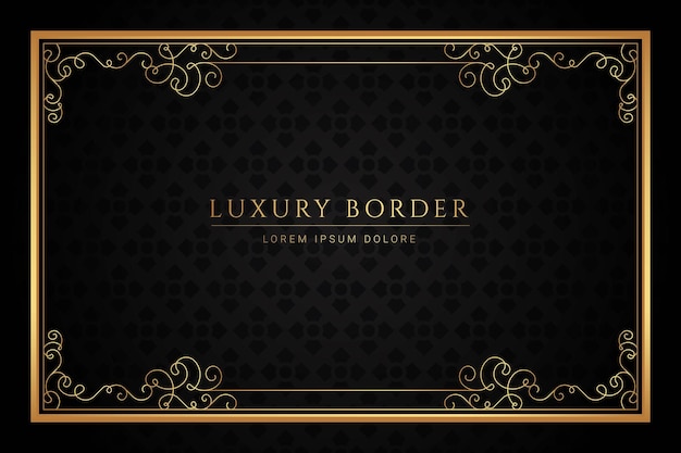 Vector golden luxury border design