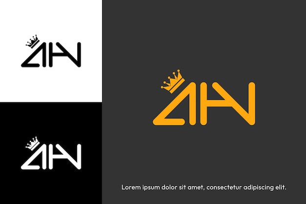 Golden luxury elegant logo az initials concept