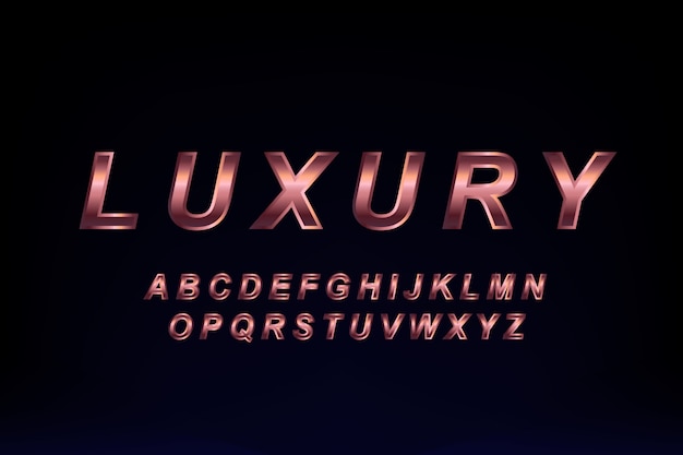 Golden Luxury Font Design