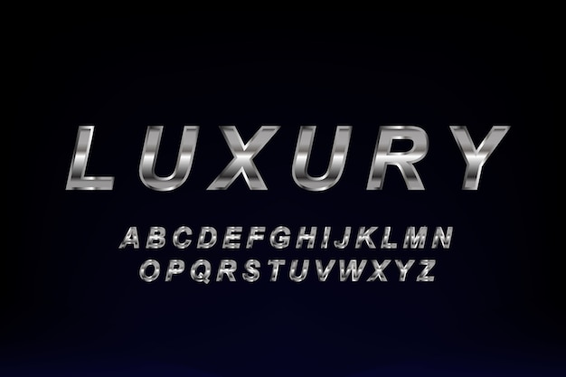 Vector golden luxury font design