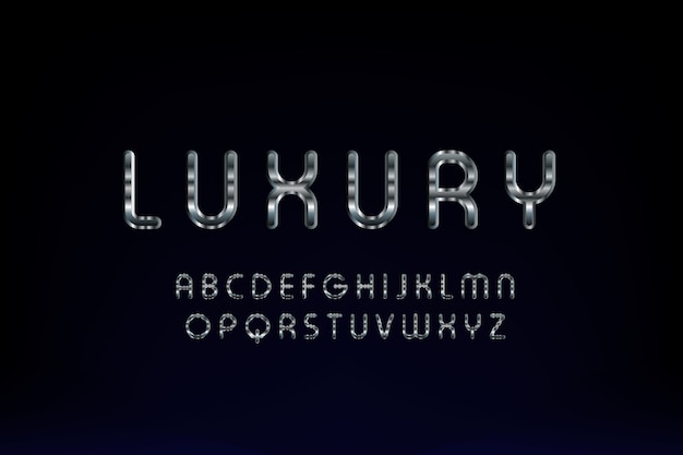 Golden luxury font design