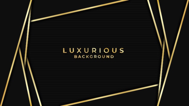 Golden luxury geometric paper background