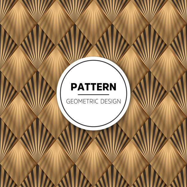 Golden luxury geometric pattern design