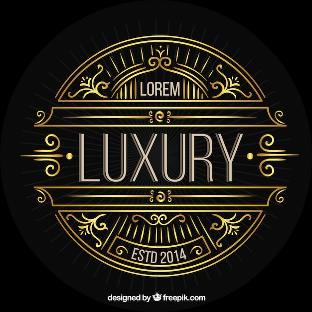 Golden luxury logotype template