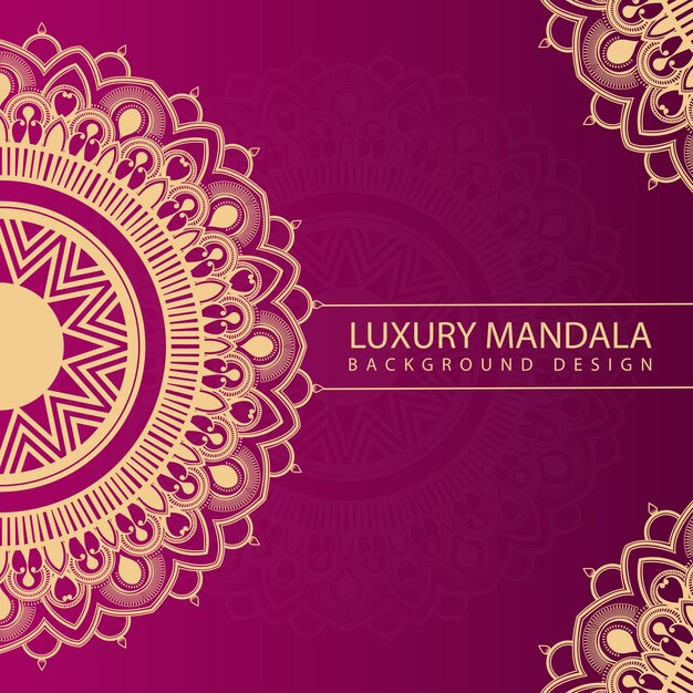 Vector golden luxury mandala background design