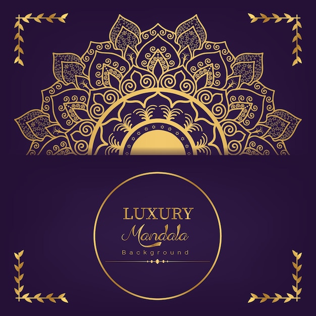 Golden luxury mandala background