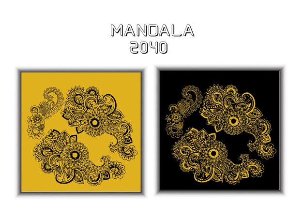Vector golden luxury mandala design
