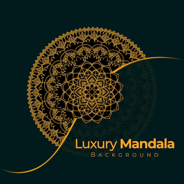 Golden luxury mandala design