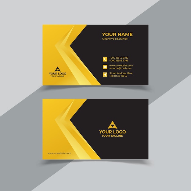 Golden luxury premium business card design template