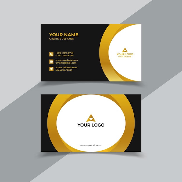 Golden luxury premium business card design template