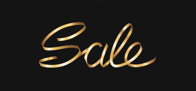 Golden luxury ribbon sale lettering