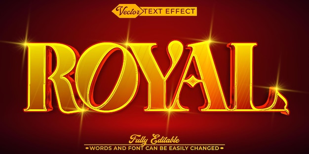 Golden luxury royal vector editable text effect template