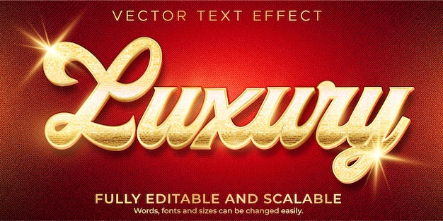 Golden luxury text effect template