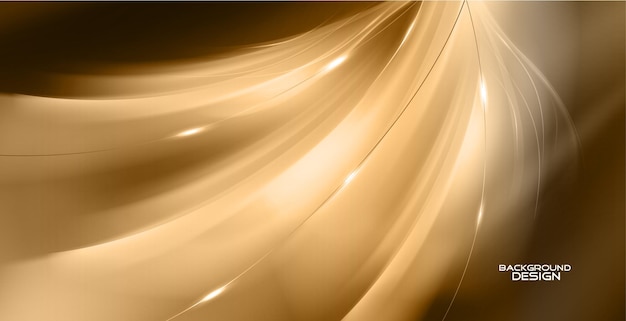 Golden luxury waves background design