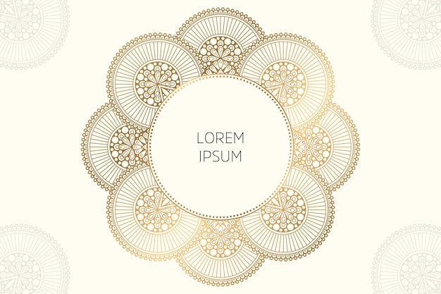 golden mandala background template