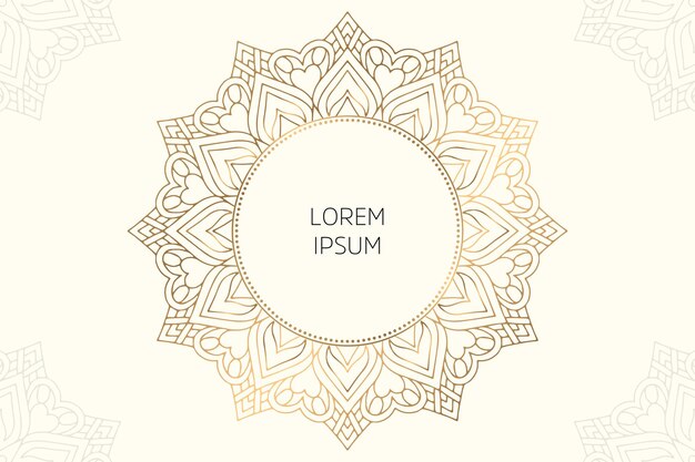 Golden mandala background template