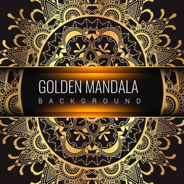 Golden mandala background