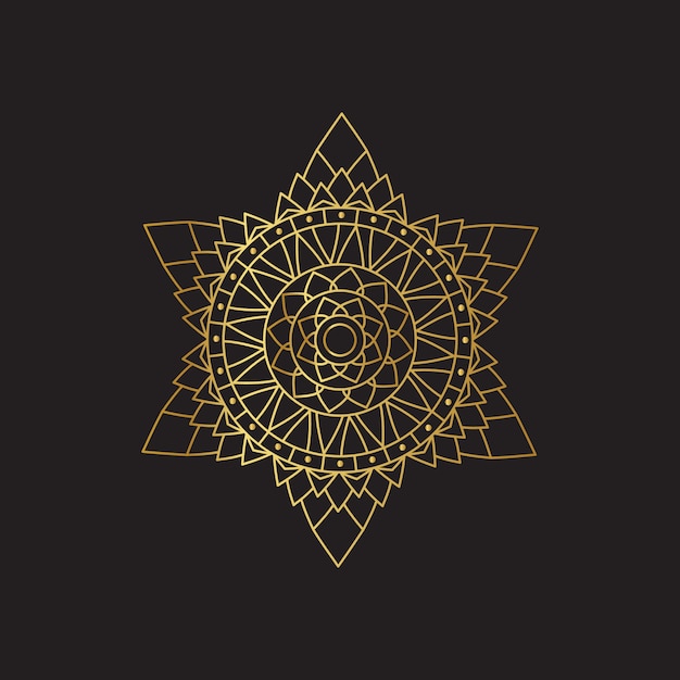 Vector golden mandala background