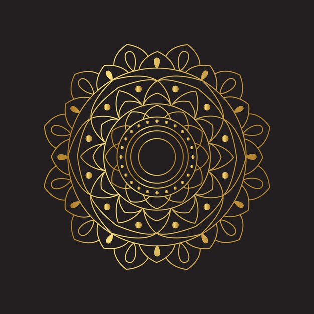 Golden mandala background