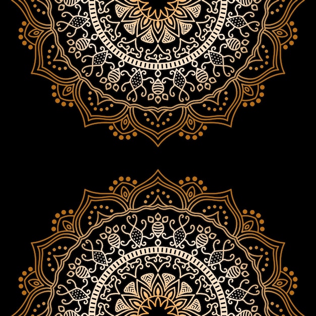 Vector golden mandala background