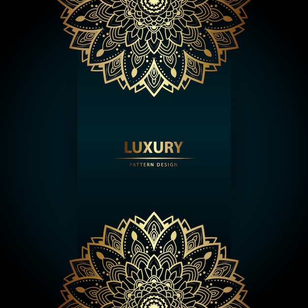 Golden mandala decorative background design