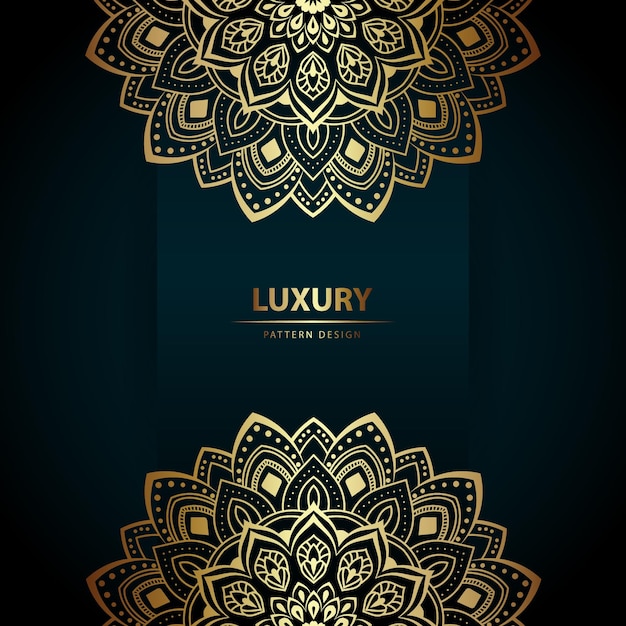 Golden mandala decorative background design
