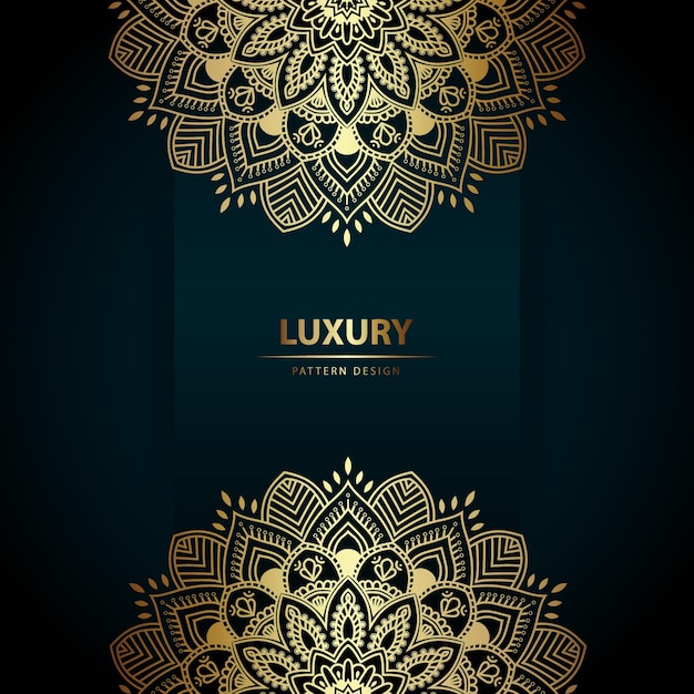 Golden mandala decorative background design